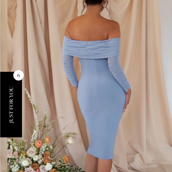 NWT - Powder Blue Maternity Dress - Picture 3 of 5